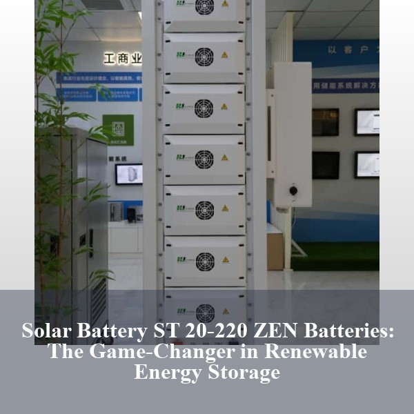 Solar Battery ST 20-220 ZEN Batteries: The Game-Changer in Renewable Energy Storage